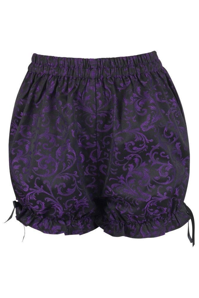 Daisy Corsets Purple/Black Brocade Bloomers - Daisy Corsets