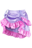Daisy Corsets Purple/Pink Satin Ruched Bustle Skirt - Daisy Corsets - Flyclothing LLC