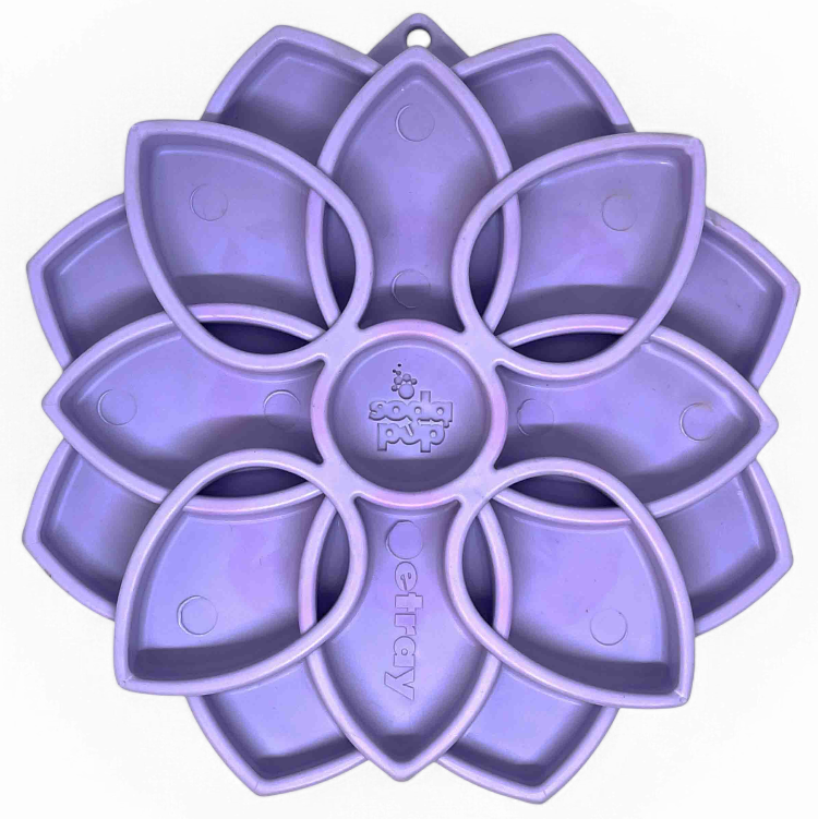 Mandala Softie eTray Shallow Slow Feeder Dog Bowl with Suction Cups | USA Made - SodaPup/True Dogs, LLC - Flyclothing LLC
