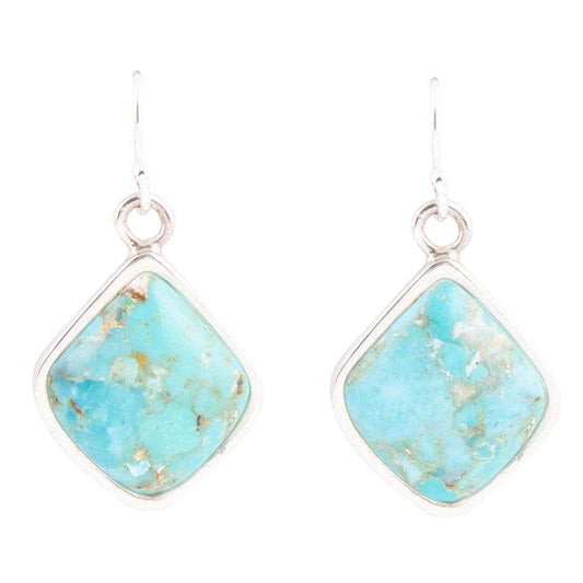 Puzzled Blue Turquoise Sterling Silver Earrings - Barse Jewelry - Flyclothing LLC