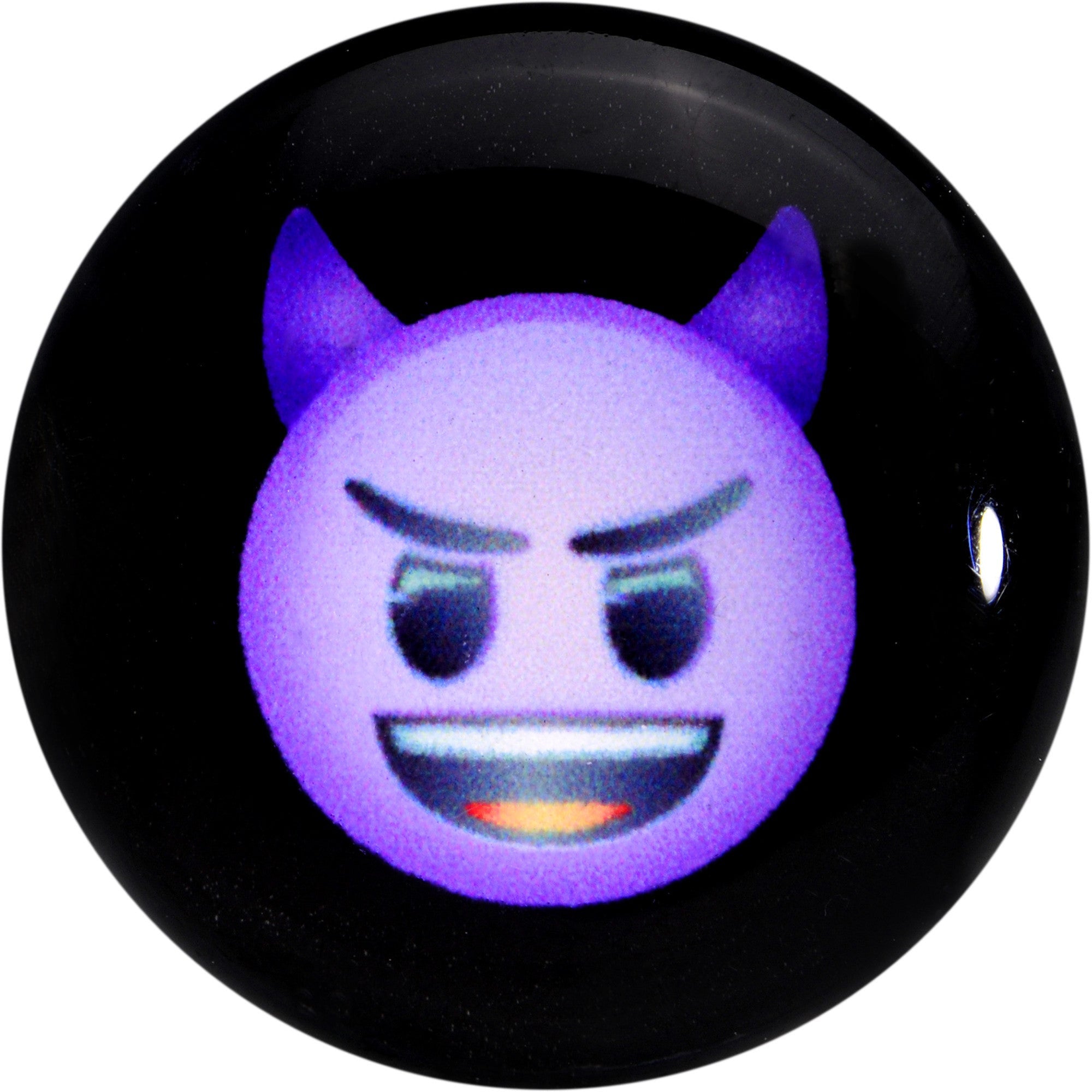 5/8 Licensed Purple Devil emoji Acrylic Double Flare Plug Set - BodyCandy - Flyclothing LLC