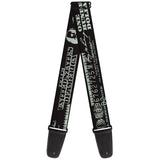 Guitar Strap - Americana One Hundred Dollar Bill Elements Black Gray