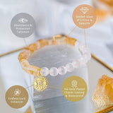 Quartet of Luck - Citrine & Selenite Bracelet of Serendipity - Conscious Items - Flyclothing LLC