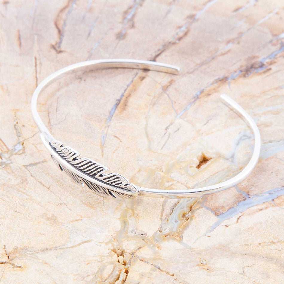 Quill Sterling Feather Cuff Bracelet - Barse Jewelry - Flyclothing LLC