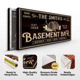 Personalized Basement Bar Sign - Tailored Canvases - Flyclothing LLC