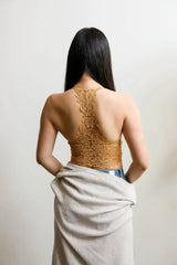 Racerback Flower Lace Bralette Padded - Boho Clothing and Accessories - Flyclothing LLC