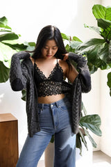 Racerback Flower Lace Bralette Padded - Boho Clothing and Accessories - Flyclothing LLC