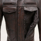 Raider Men's Motorcycle Leather Jacket - First Manufacturing Company - Flyclothing LLC