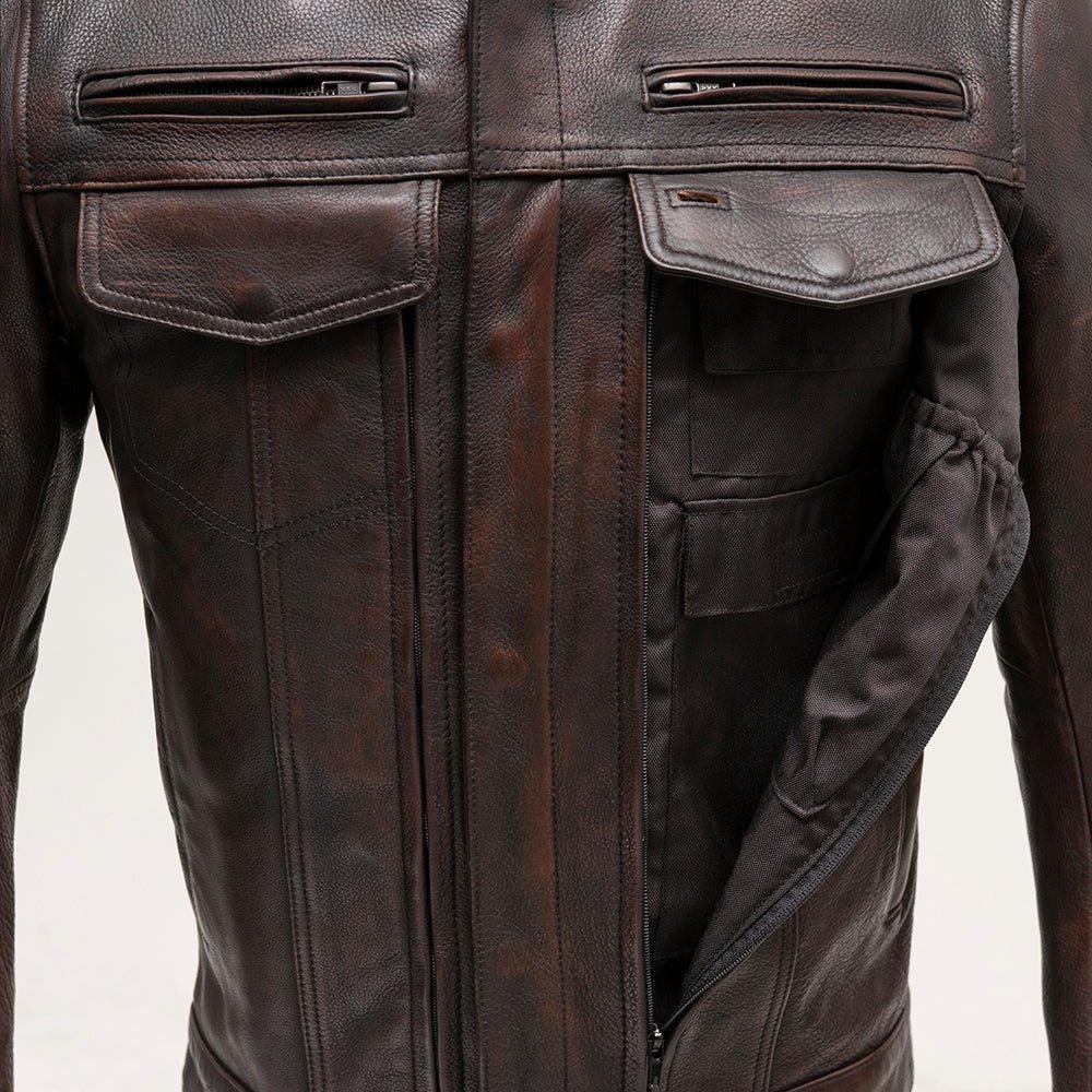 Raider Men's Motorcycle Leather Jacket - First Manufacturing Company - Flyclothing LLC
