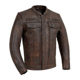 Raider Men's Motorcycle Leather Jacket - First Manufacturing Company - Flyclothing LLC