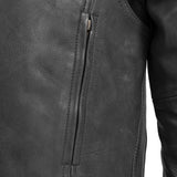 Raider Men's Motorcycle Leather Jacket - First Manufacturing Company - Flyclothing LLC