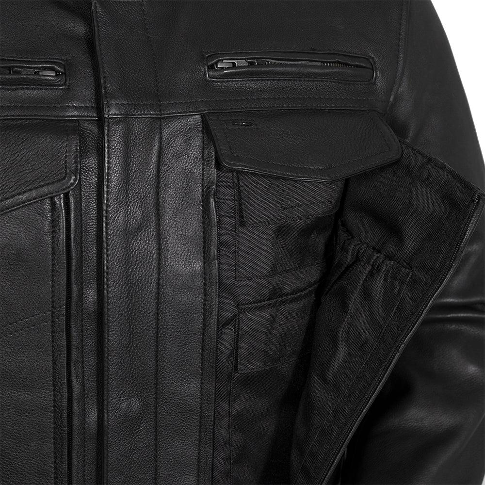 Raider Men's Motorcycle Leather Jacket - First Manufacturing Company - Flyclothing LLC