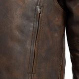 Raider Men's Motorcycle Leather Jacket - First Manufacturing Company - Flyclothing LLC