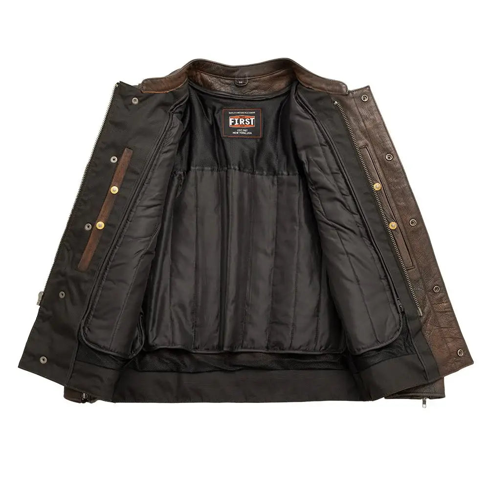Raider Men's Motorcycle Leather Jacket - First Manufacturing Company - Flyclothing LLC