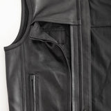 Rampage - Men's Motorcycle Leather Vest - First Manufacturing Company - Flyclothing LLC