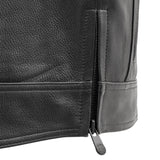 Rampage - Men's Motorcycle Leather Vest - First Manufacturing Company - Flyclothing LLC