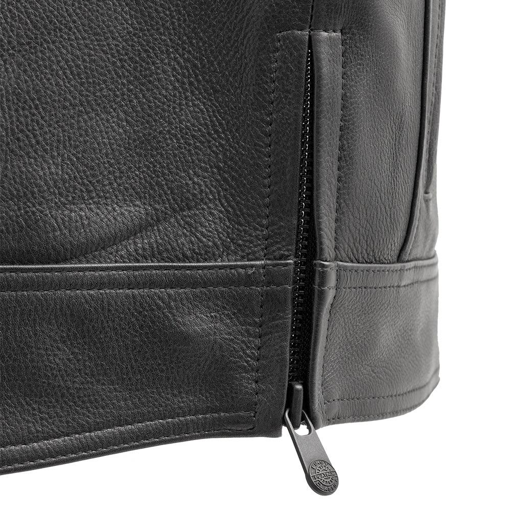 Rampage - Men's Motorcycle Leather Vest - First Manufacturing Company - Flyclothing LLC
