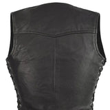 Raven Women's Motorcycle Leather Vest - First Manufacturing Company - Flyclothing LLC