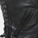 Raven Women's Motorcycle Leather Vest - First Manufacturing Company - Flyclothing LLC
