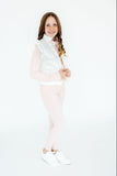 White Checker Puffer Vest