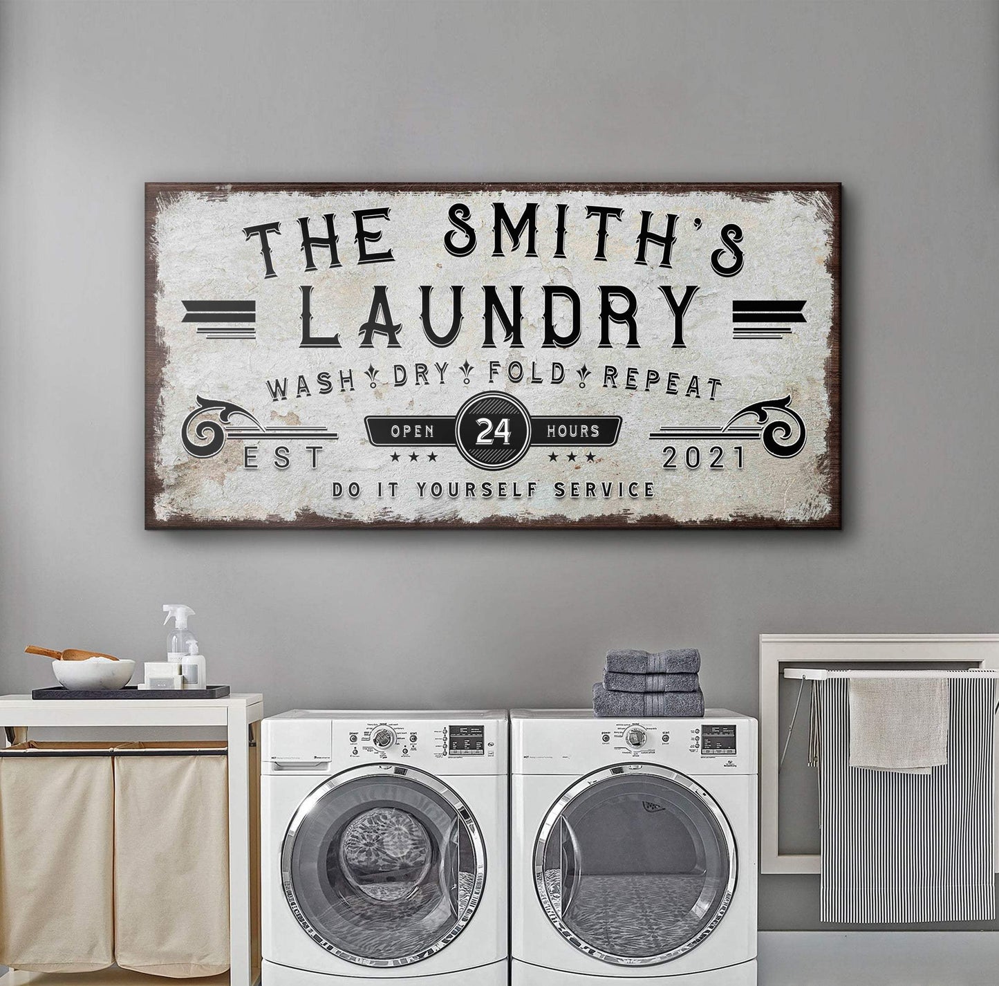 Personalized Laundry Room Sign - Tailored Canvases - Flyclothing LLC