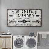 Personalized Laundry Room Sign - Tailored Canvases - Flyclothing LLC
