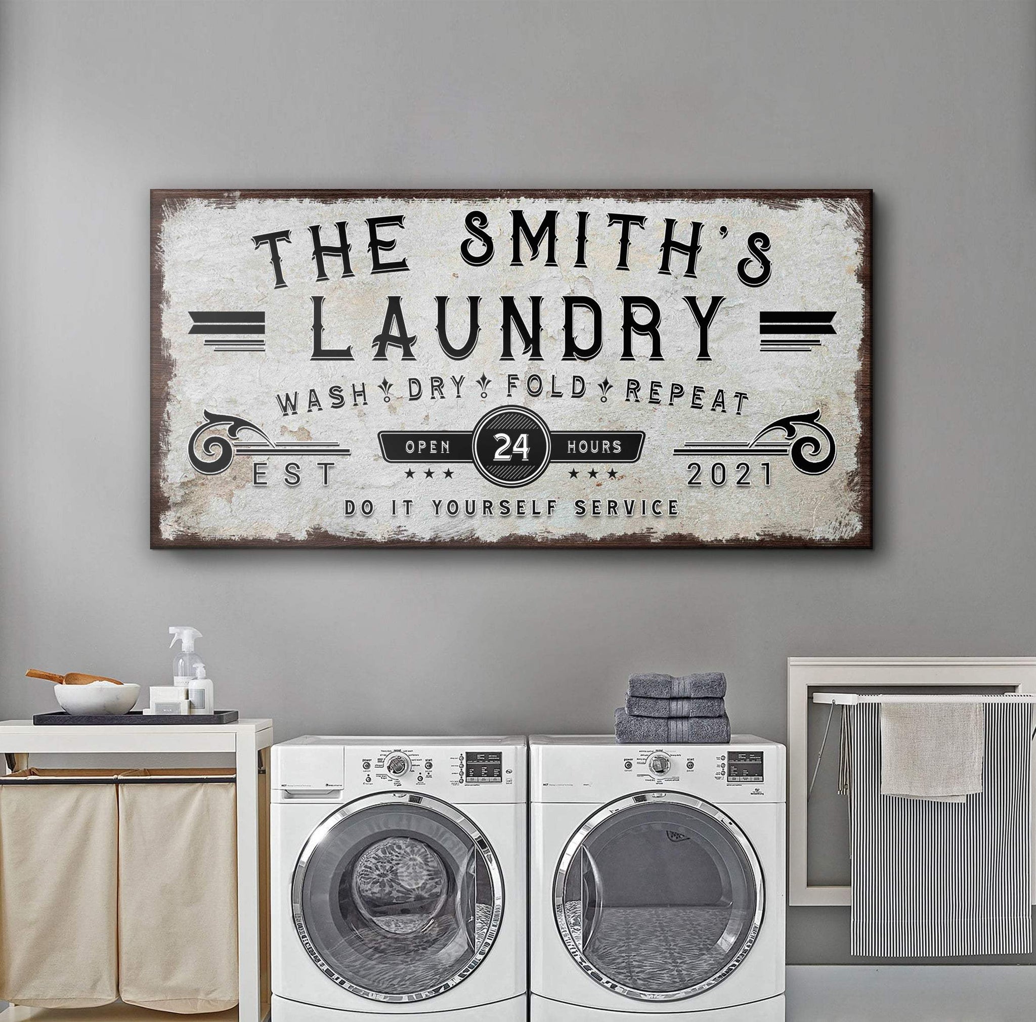 Personalized Laundry Room Sign - Tailored Canvases - Flyclothing LLC