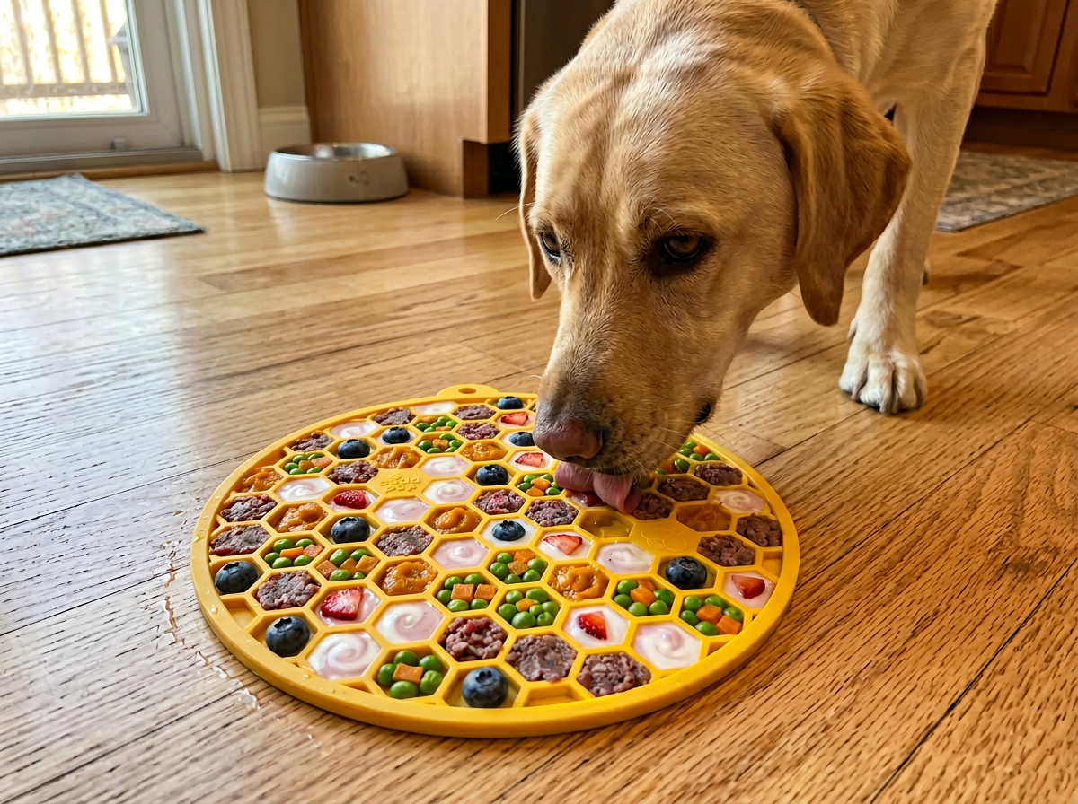Honeycomb Design emat - Enrichment Lick Mat For Dogs and Cats - With Suction Cups | USA Made - SodaPup/True Dogs, LLC - Flyclothing LLC