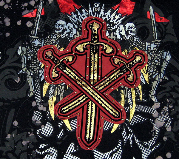 Rebel Spirit Chivalry T-Shirt (close up)