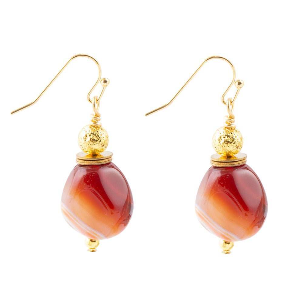 Red Agate Drop Earrings - Barse Jewelry - Flyclothing LLC