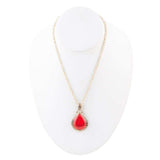 Red Howlite Teardrop Pendant Necklace - Barse Jewelry - Flyclothing LLC