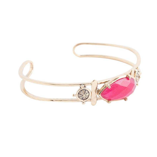 Red Onyx Open Cuff Bracelet - Barse Jewelry - Flyclothing LLC