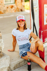 Red, White & Western Babydoll Graphic Tee - Wild Junkie - Flyclothing LLC