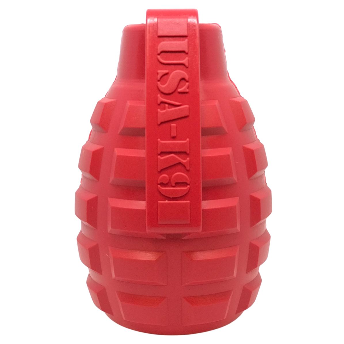 USA-K9 Grenade Rubber Dog Chew Toy | K9 Handler eDispenser Toy | Red & Blue | USA Made - SodaPup/True Dogs, LLC - Flyclothing LLC