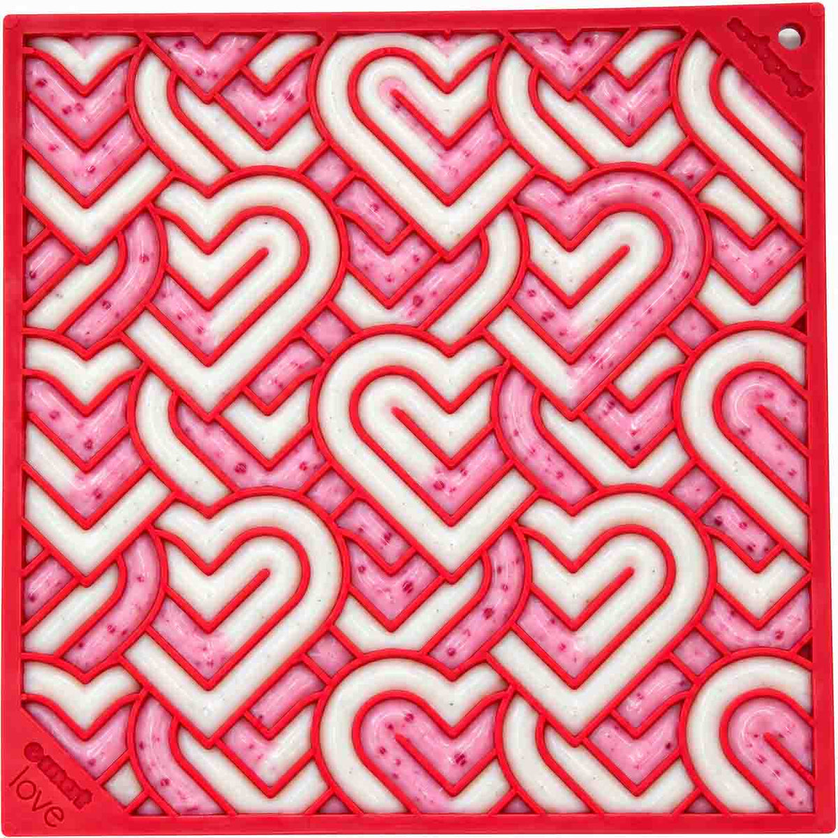 Love eMat - Enrichment Lick Mat for Dogs and Cats| Heart Design | SodaPup - SodaPup/True Dogs, LLC - Flyclothing LLC