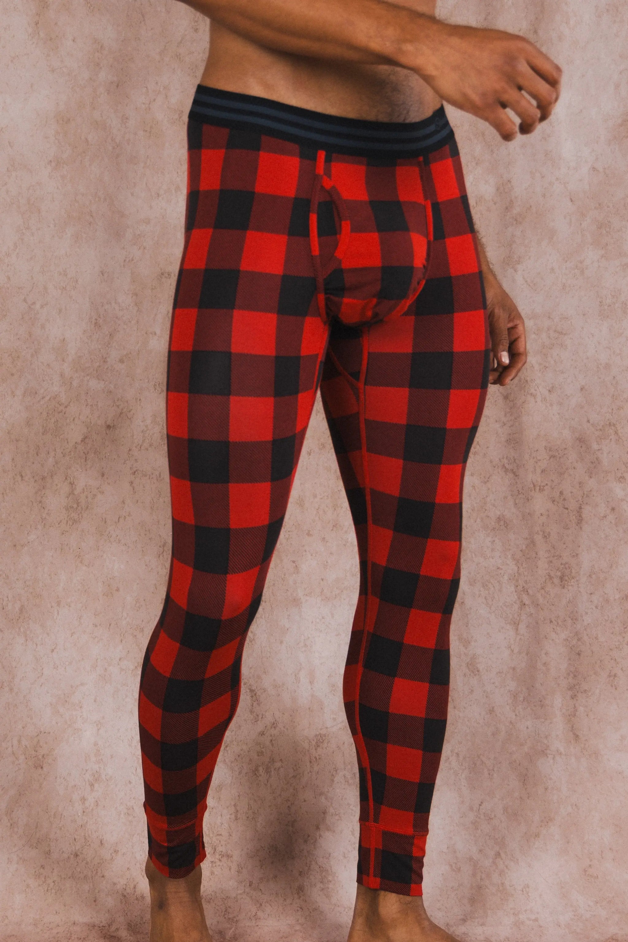 The Red & Black Lumberjack | Buffalo Check Ball Hammock® Long Johns - Shinesty - Flyclothing LLC