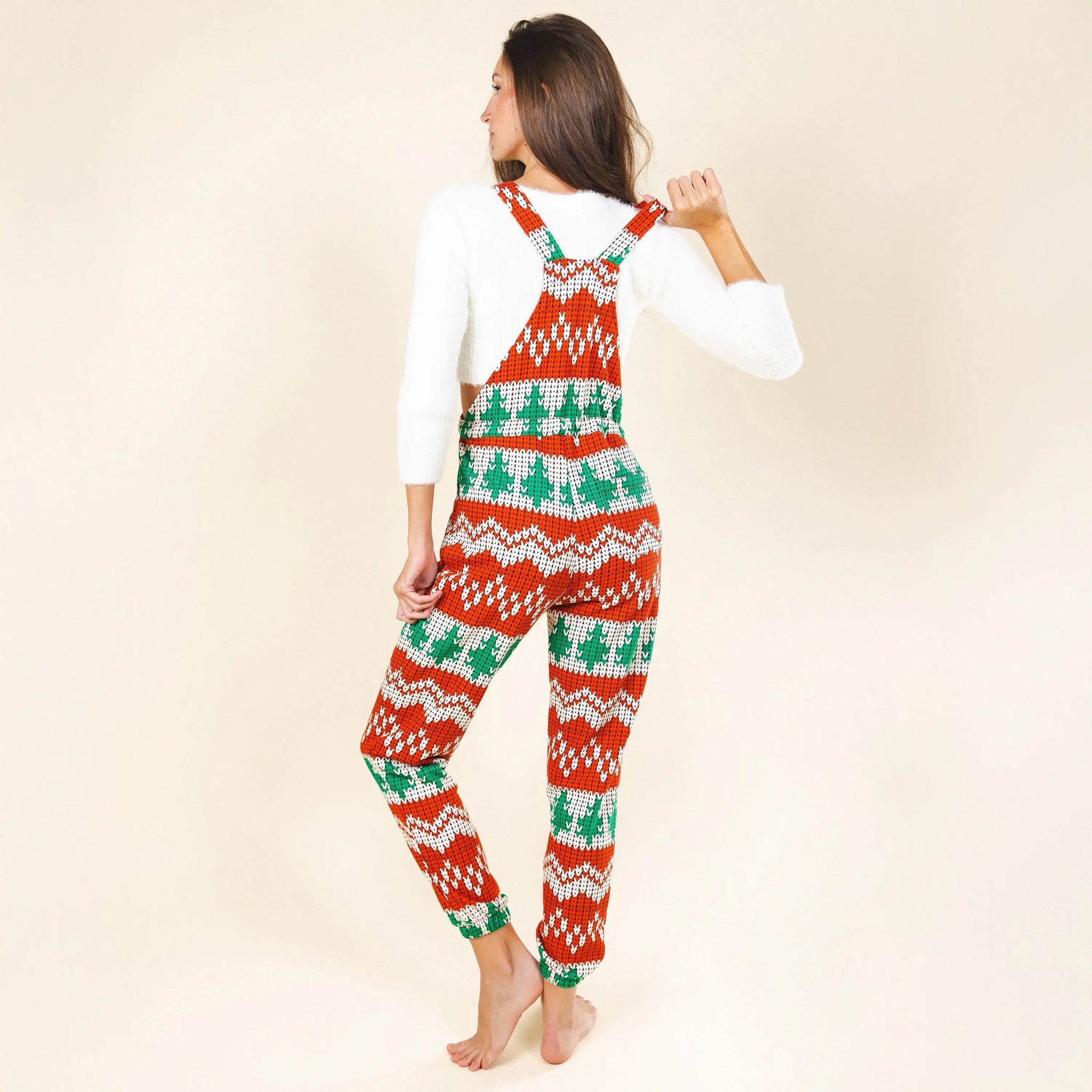 The Red Ryder | Fair Isle Knit Print Women's Pajamaralls® - Shinesty - Flyclothing LLC