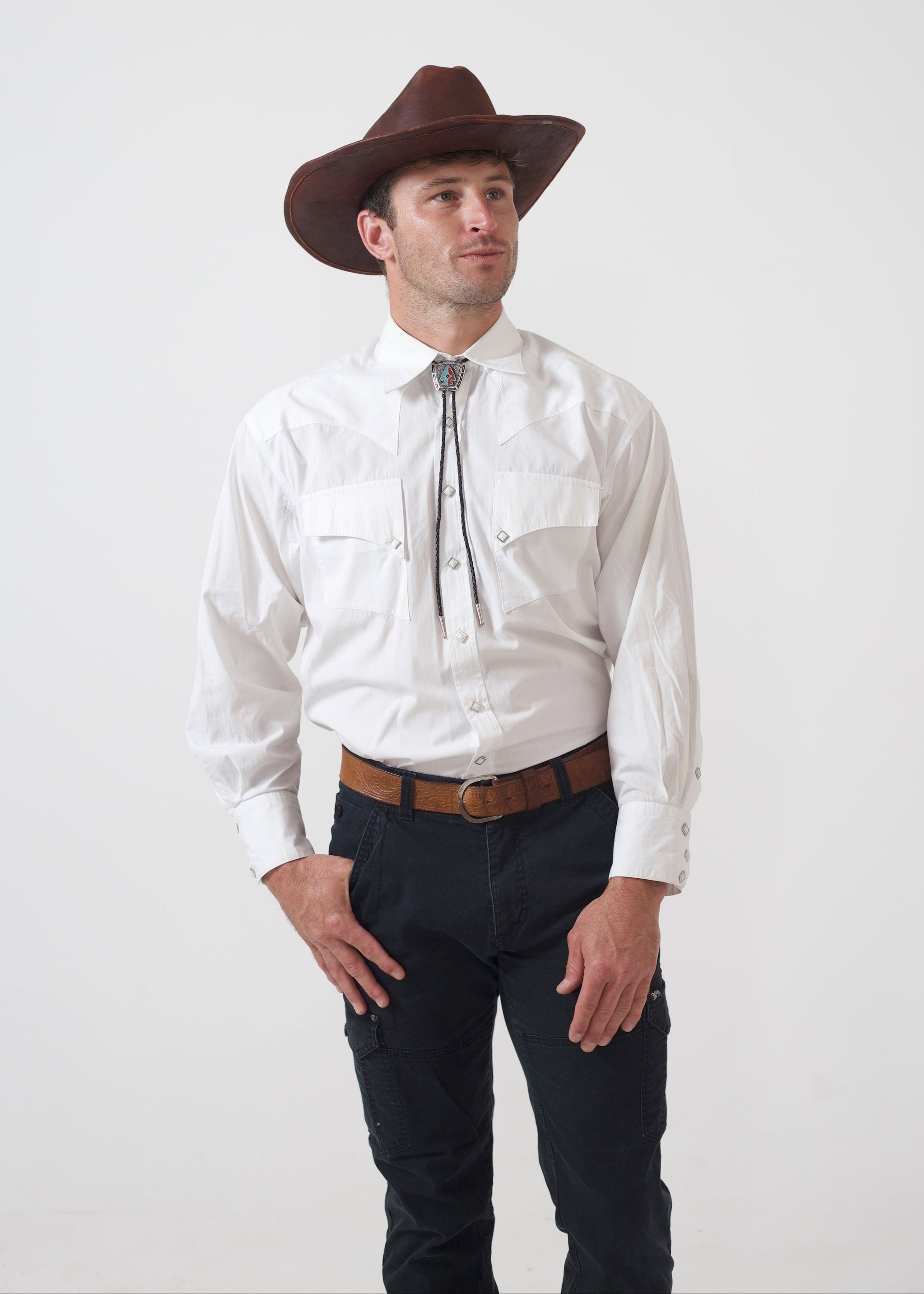 Rockmount Ranch Wear Men's White Quarter Horse Pima Cotton Western Shirt - Rockmount Clothing - Flyclothing LLC