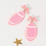 Resin Football Dangle Earrings - Madeline Love - Flyclothing LLC