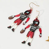 Resin GAME DAY Football Player Dangle Earrings - Madeline Love - Flyclothing LLC