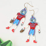 Resin GAME DAY Football Player Dangle Earrings - Madeline Love - Flyclothing LLC