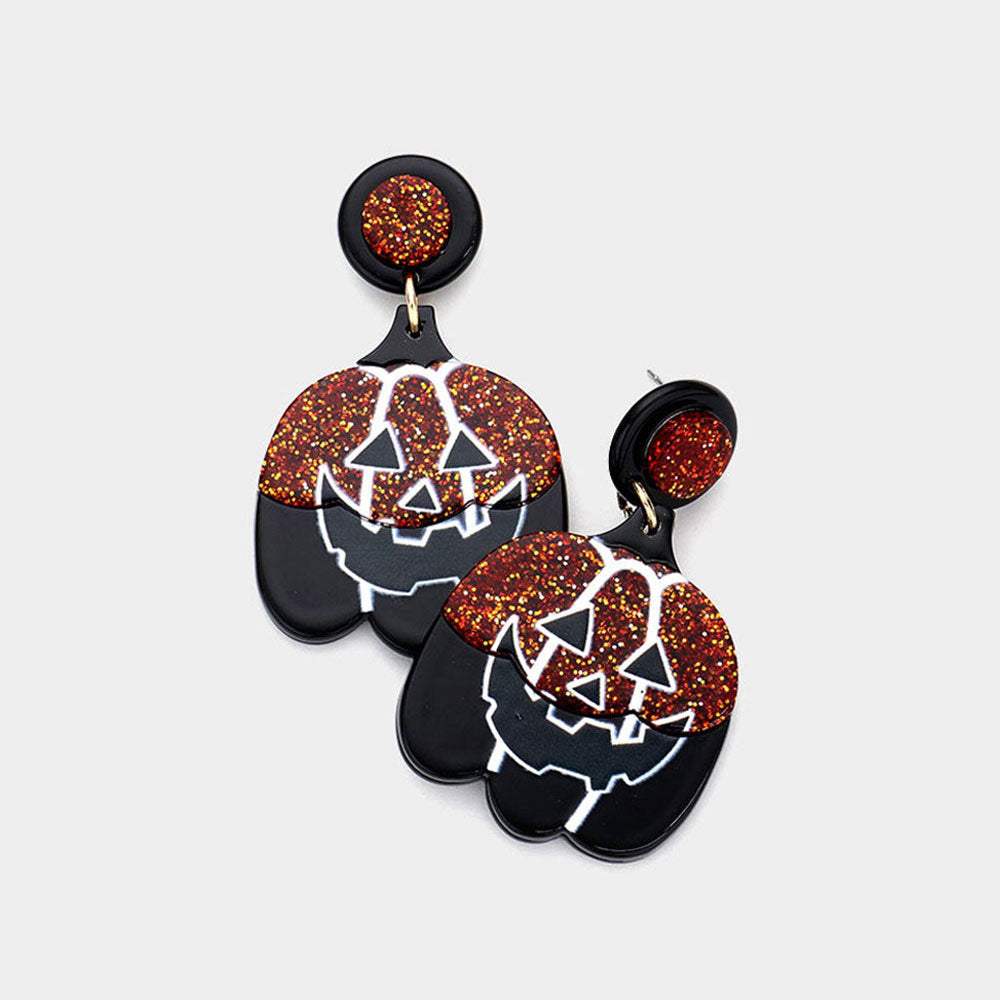Resin Pumpkin Dangle Earrings - Madeline Love - Flyclothing LLC