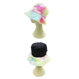 Reversible Colorful Soft Faux Fur Bucket Hat - Madeline Love - Flyclothing LLC