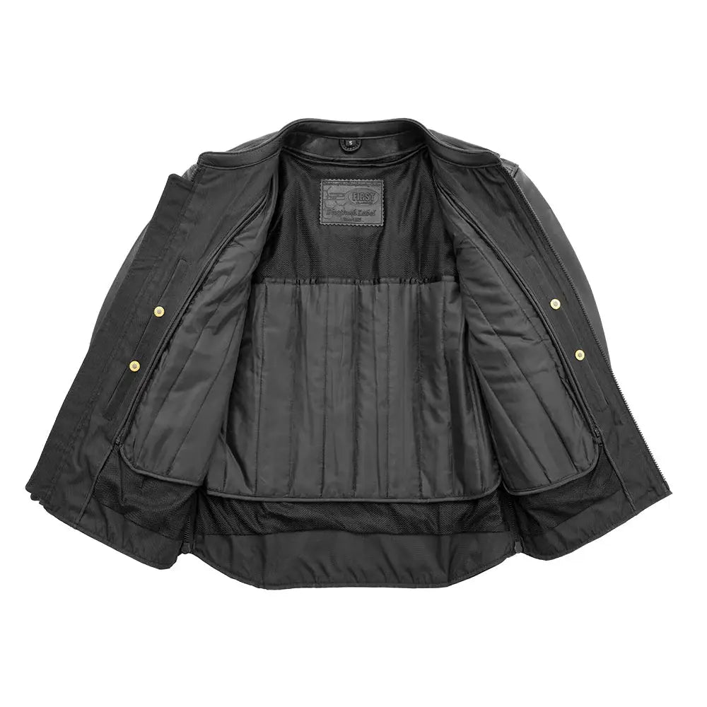 Revolt Men's Motorcycle Leather Jacket - First Manufacturing Company - Flyclothing LLC