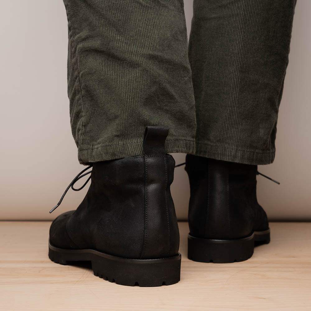 46-602-BLK REZZA Suede Calfskin Chukka Boot Black - Zelli Italia - Flyclothing LLC