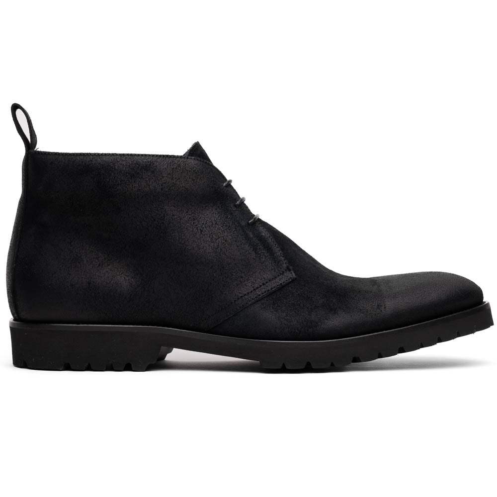 46-602-BLK REZZA Suede Calfskin Chukka Boot Black - Zelli Italia - Flyclothing LLC