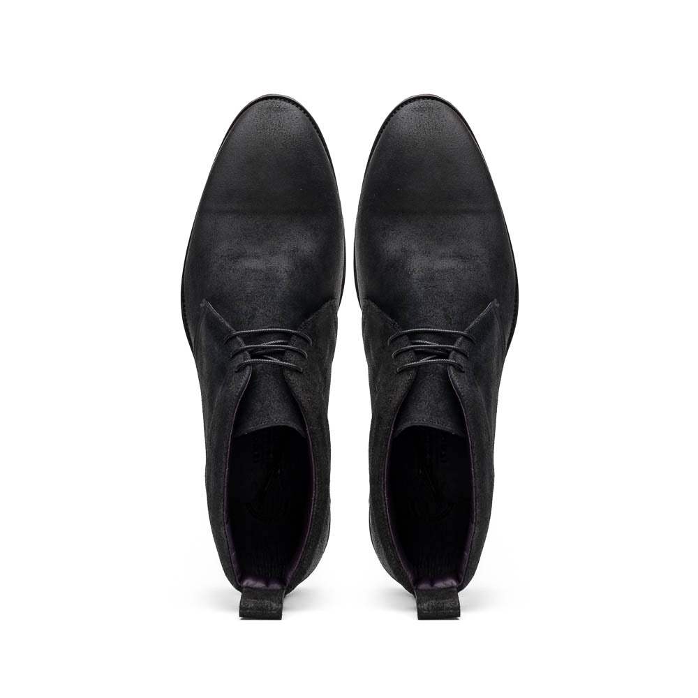 46-602-BLK REZZA Suede Calfskin Chukka Boot Black - Zelli Italia - Flyclothing LLC