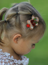 Christmas Gingerbread Girls Hair Clip - Rylee Faith Designs - Flyclothing LLC
