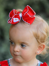 Winter Christmas Santa Hair Clip 4.3inch - Rylee Faith Designs - Flyclothing LLC