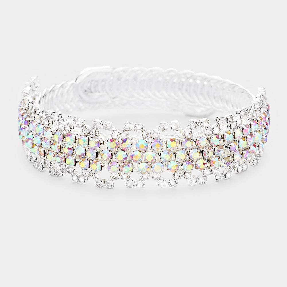 Rhinestone Crystal Pave Evening Bracelet - Madeline Love - Flyclothing LLC
